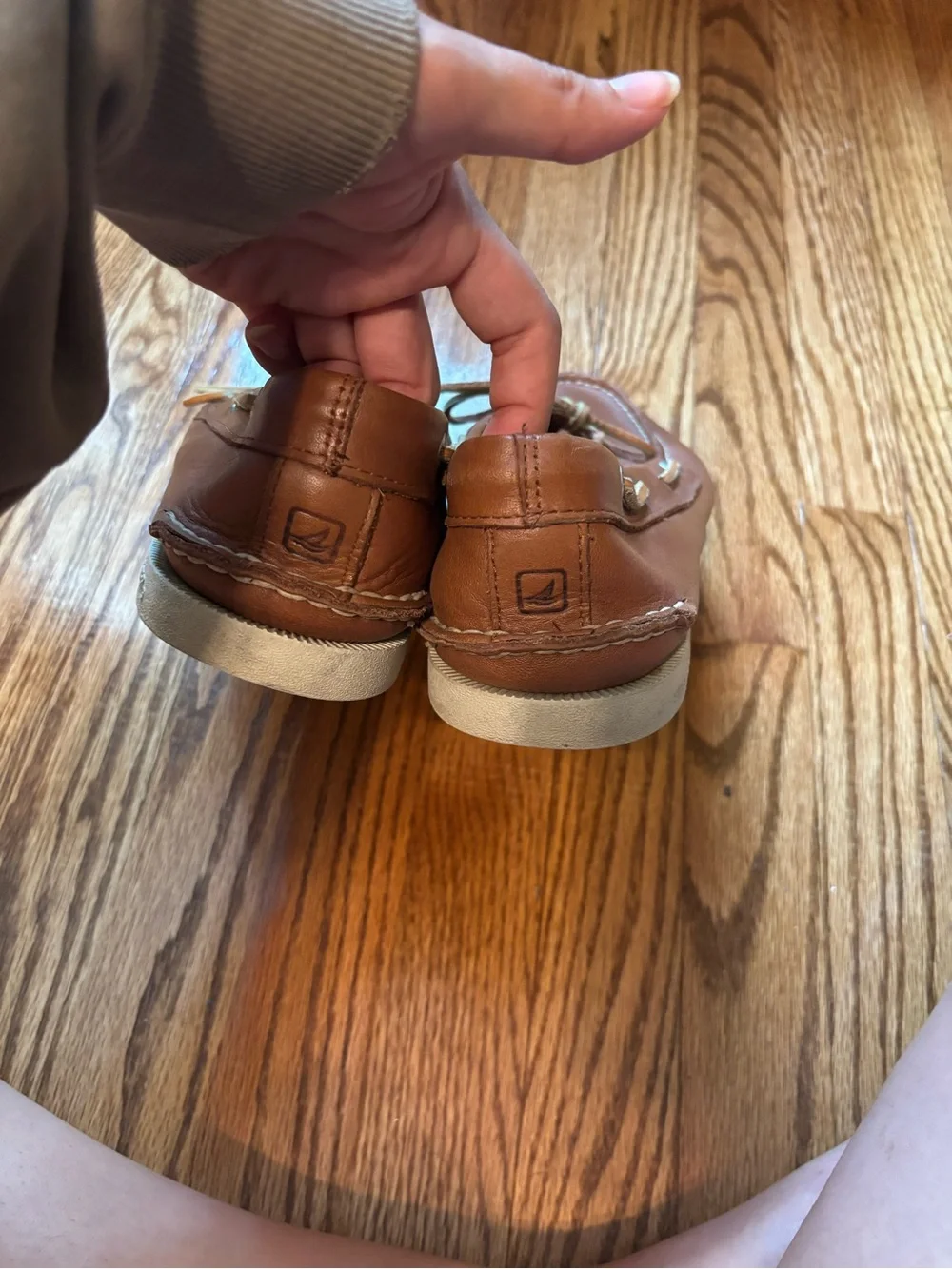 Sperry Top-Sider Authentic Original Brown Leather Boat Shoes Men's 13